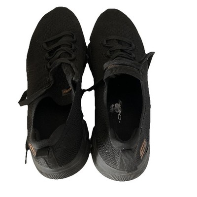 Womens 9.5 Skechers Bobs B Flex Comfort Shoes Black Memory Foam Sneakers 117121