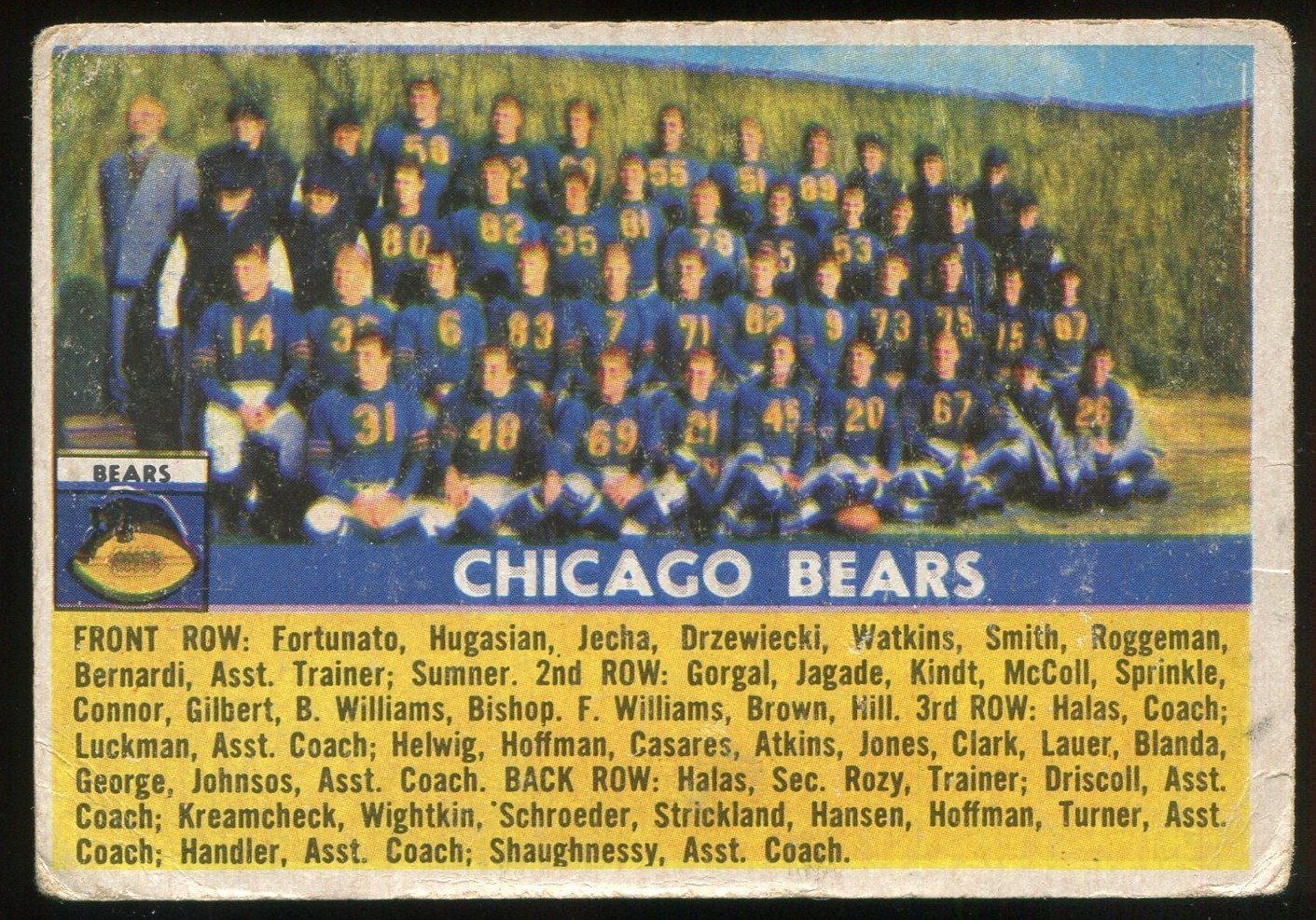 Chicago Bears #119 (Football Cards 1956 Topps) — is it worth grading?