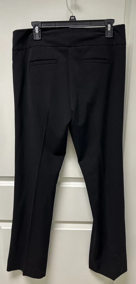 Pantalones de vestir para mujer Kenneth Cole de carrera bolsillos talla 10 negros pierna ancha elásticos Foto 2 de 4