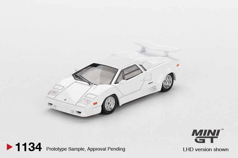 Mini GT 1:64 Lamborghini Countach 25th Anniversary – White #1134