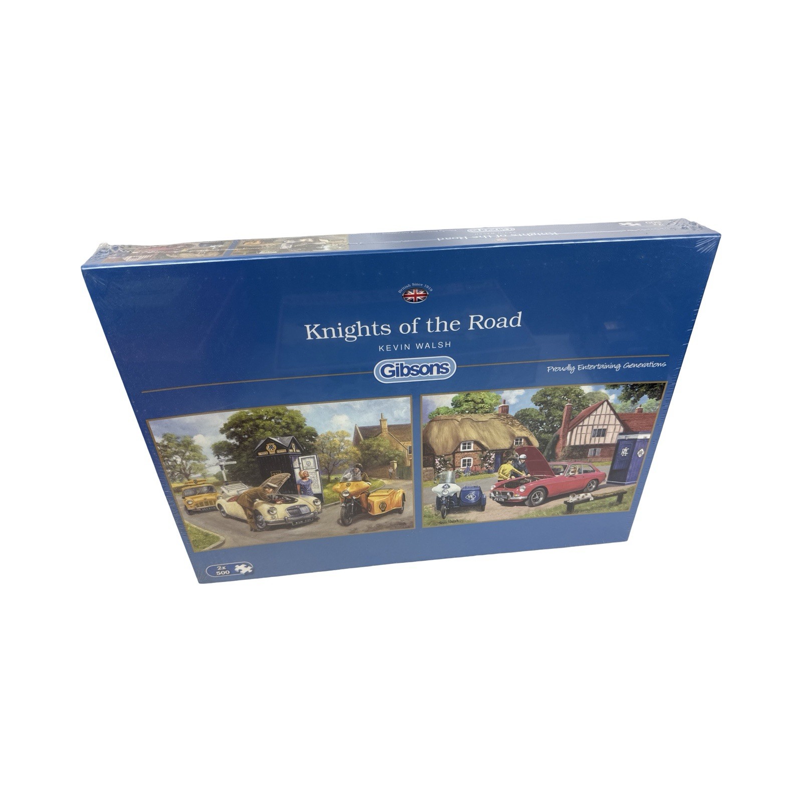 Gibsons 2 x 500 Piece Knights of the Road Jigsaw Puzzles by Kevin Walsh NEW