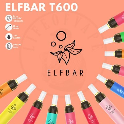 ELFBAR T600 E-Zigarette E-Shisha 600 Züge I Einweg Vape 20mg Nikotin E-Liquid