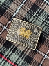 Scottish Golden Dragon Badge kilt Belt Buckle Antique Finish belt Buckle