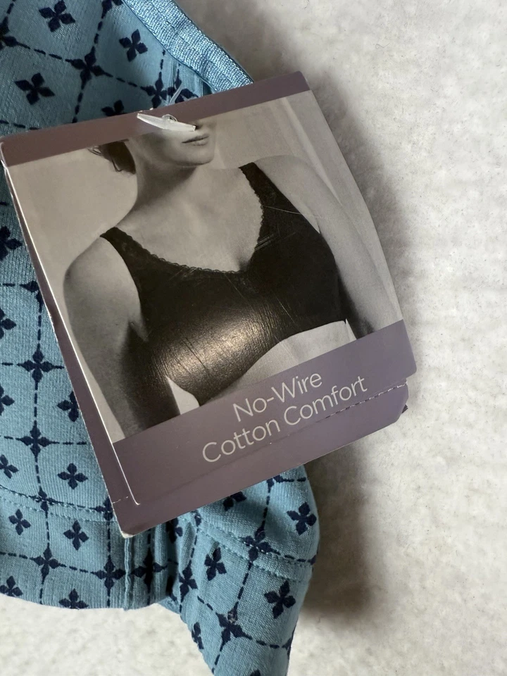 Sujetador Camiseta CATHERINES INTIMATES #5210 46B Azul Algodón Sin Alambres Nuevo con Etiquetas Foto 4 de 4