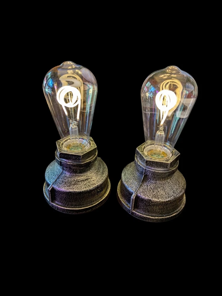 Una Lámpara Táctil Boncoo Industrial/Steampunk Retro, Hierro Forjado, Bombilla Incluida  Foto 3 de 4