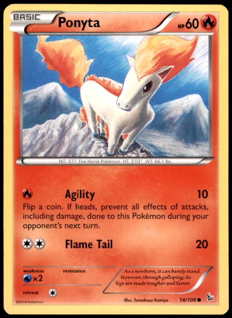 Pokemon - Ponyta #14/106 - XY - Flashfire Common