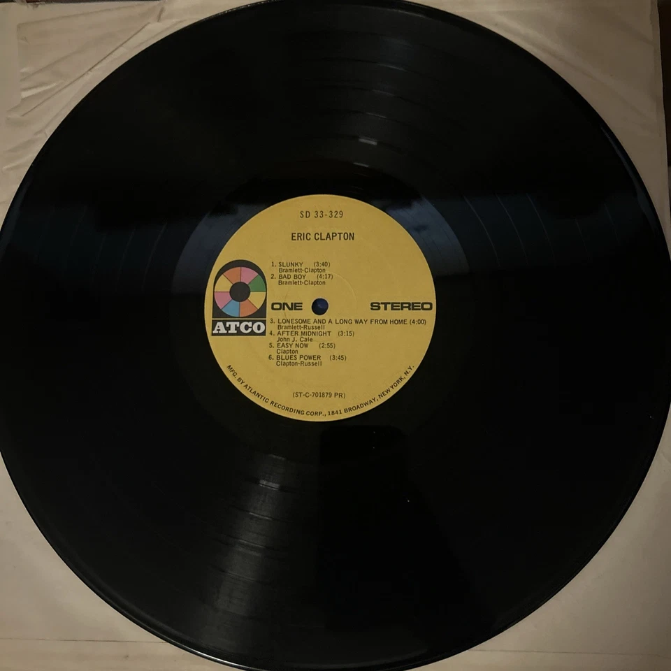 Eric Clapton Self Titled Debut Vinyl LP 1970 1st Press ATCO SD 33-329 Shrink Ex - Image 2 of 3