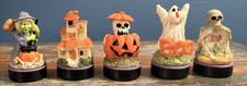 Lot Of 5 Halloween Rubber Stamp Figural Stampers