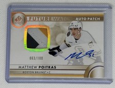 2023-24 SP Authentic Limited Auto Patch #177 Matthew Poitras RC Auto /100