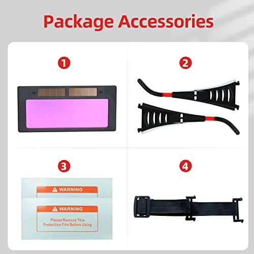 Welding Glasses Auto Darkening Welder Glasses with 2 Sensors for TIG MIG MMA 