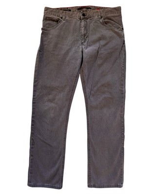 Alberto Stone Modern Fit Gray Gabardine Jeans Size 34x30 Cotton Blend Stretch