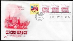 1¢ WONDER'S ~ US 5¢ CIRCUS WAGON 1900'S COMBO FDC ~ X995