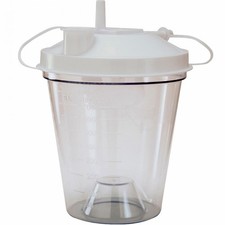 Drive Medical Suction Canister 800 cc. Graduated Without Tubing Disposable 48 Ct