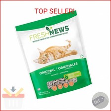 Fresh News Recycled Paper Original Pellet Cat Litter, 12 Pound, Non-Clumping, Un