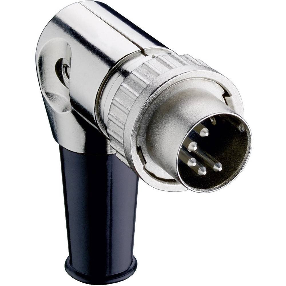 Lumberg 0134 05 DIN-Rundsteckverbinder Stecker, gewinkelt Polzahl: 5 Silber 1