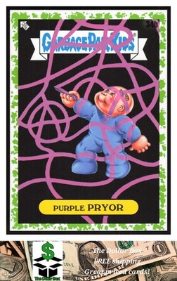 2022 Topps Garbage Pail Kids: Book Worms #34b Purple Pryor Booger Green