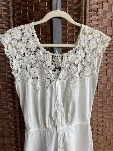 Early 1900s Edwardian Closed Combination Slip, Bloomers & Top Romper Combo - Picture 9 of 18