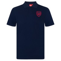 Arsenal FC Mens Polo Shirt Crest OFFICIAL Football Gift