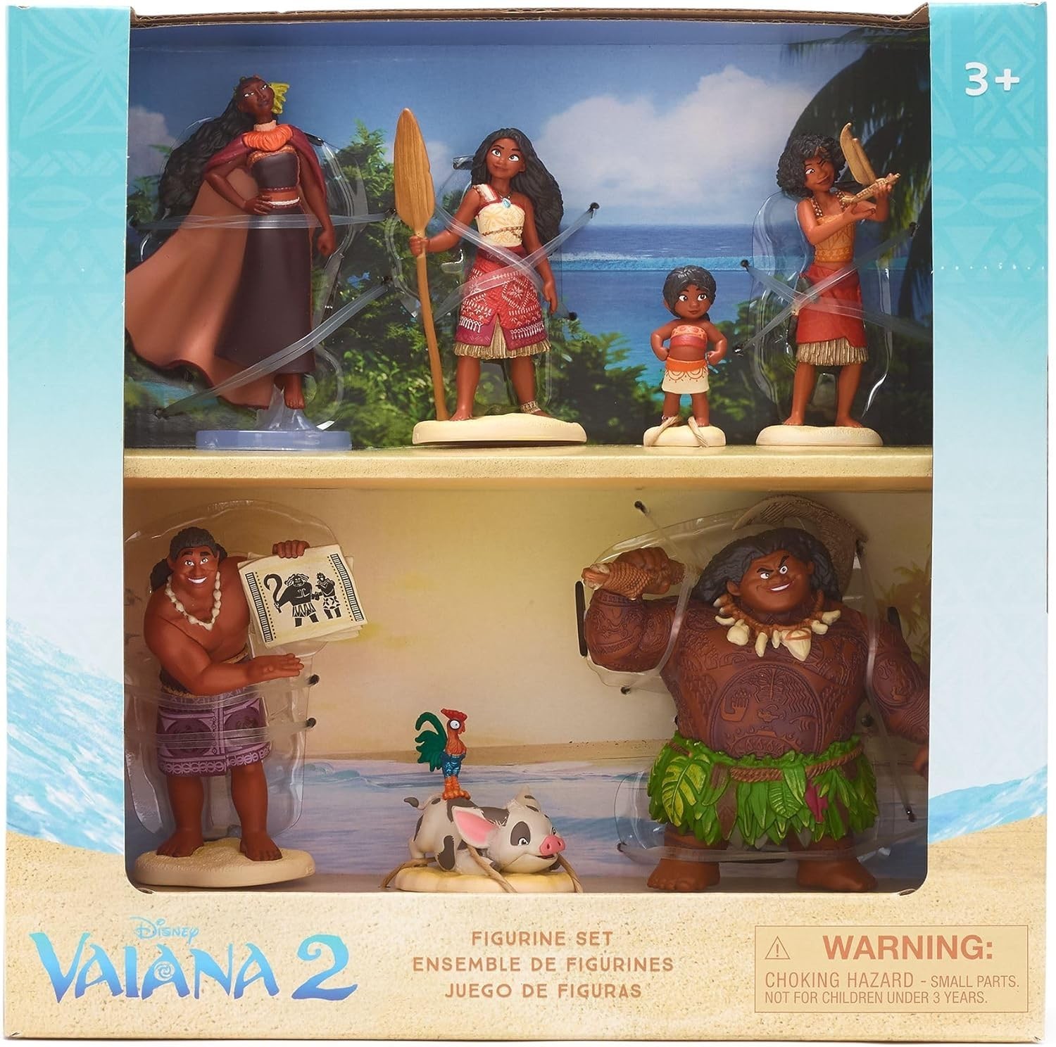 Figurines Vaiana 2 jouets incassables sans petites pièces amovibles pour la sécurité des enfants
