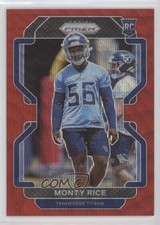 2021 Panini Prizm Rookie Red Wave Prizm 119/149 Monty Rice #420 11cz