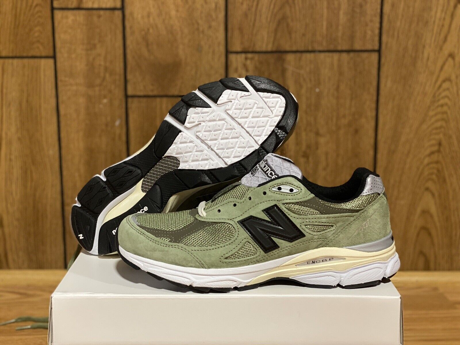 JJJJound x New Balance 990v3 Olive M990JD3 Size 7 Men Fast 