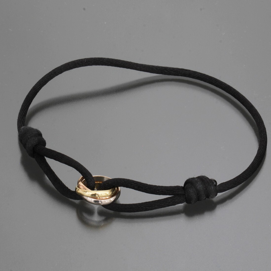 Cartier Baby Trinity 3-color K18 gold cotton cord bracelet E1570-image