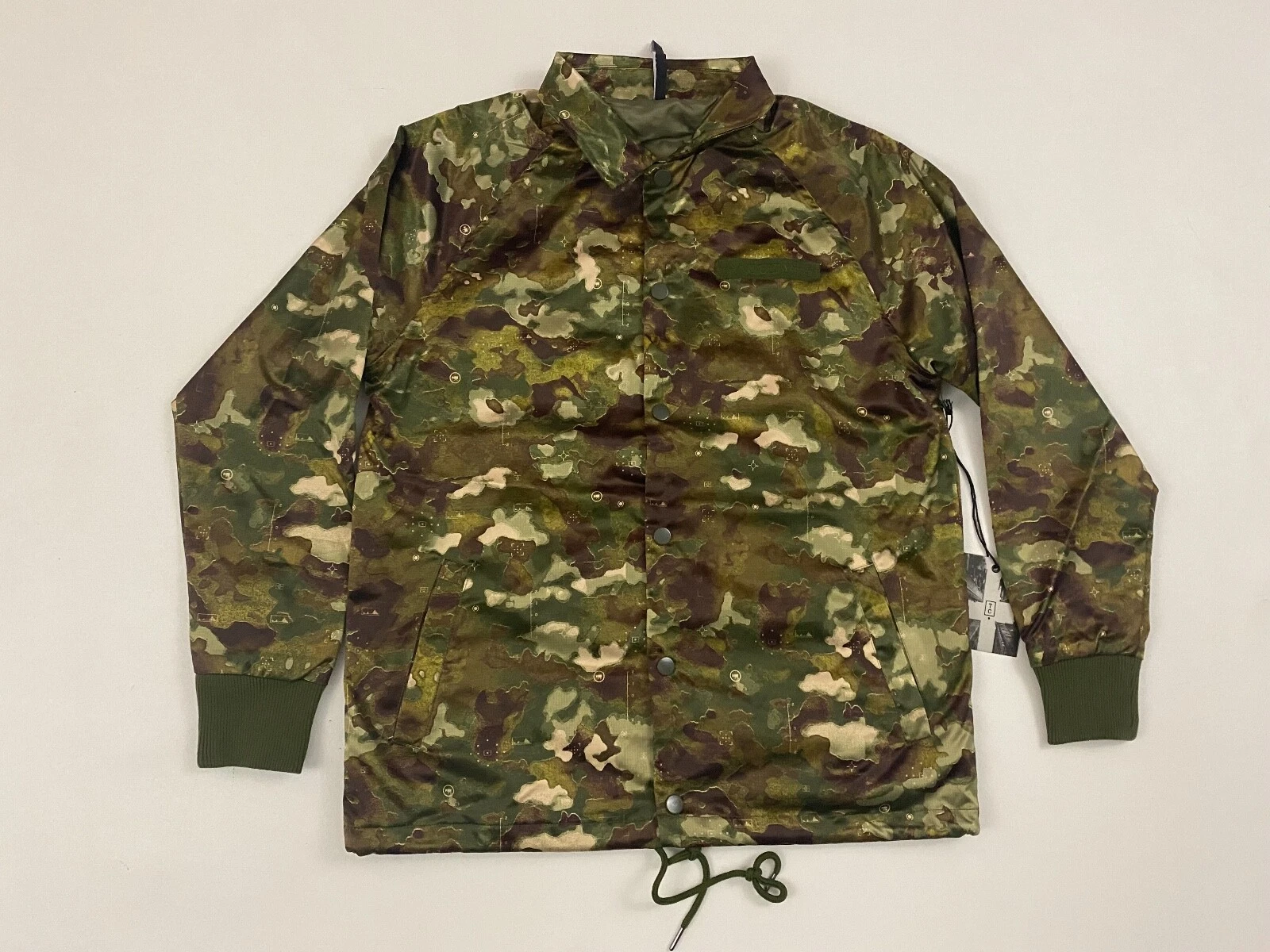 Team Cozy Camo Graphic Windbreaker Jacket Size M
