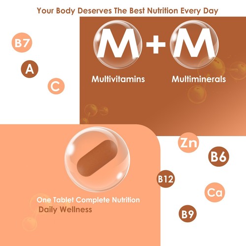 Multi Vitamins and Minerals A to Z for men & Women 26 Nutrients, Made in UK - Picture 3 of 9