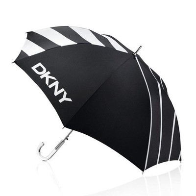 DKNY Black /& Grey Logo Umbrella Designer Umbrella