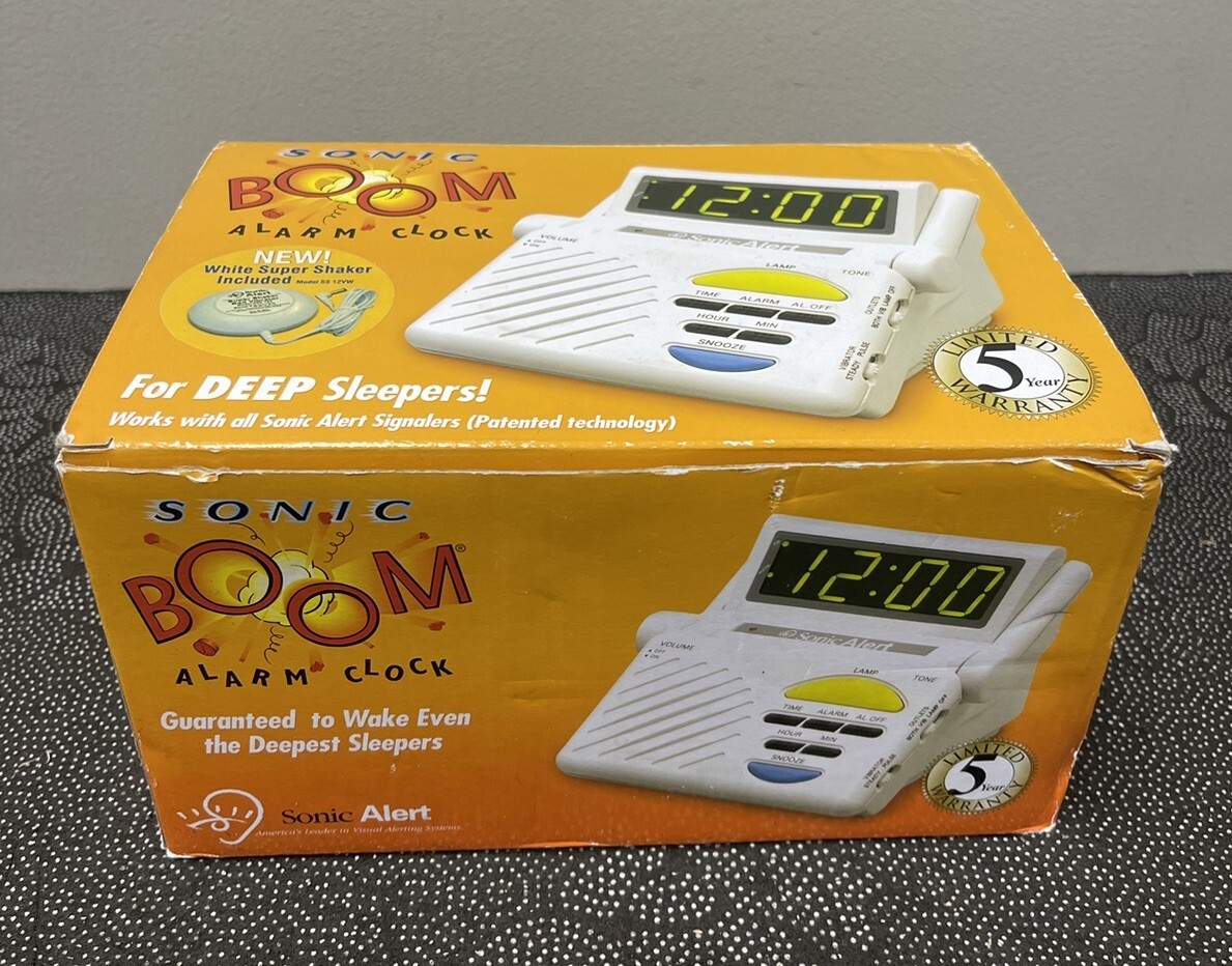 Sonic Alert Sonic Boom SB1000 Vibrating Alarm Clock W/ Bed Shaker, Lamp