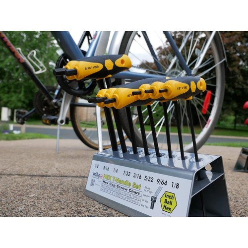 Wiha 8 Piece Soft Grip Hex T Handle Set Sae Metric Ball End Tools - Picture 7 of 7