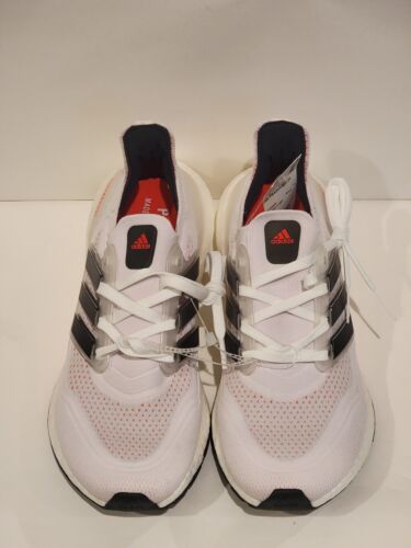 Nike Men's 8 Adidas UltraBoost 21 J Tokyo Running GX2560 White/Blk/Red - Picture 4 of 7