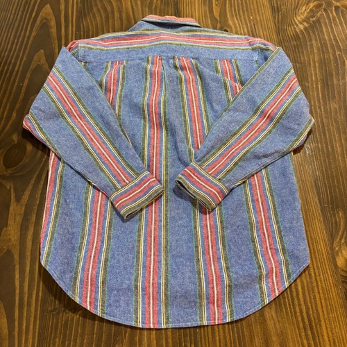 π§΅ Vintage GAP Men's M Heavyweight Cotton Shirt π Striped Long Sleeve Workwear - Picture 2 of 6