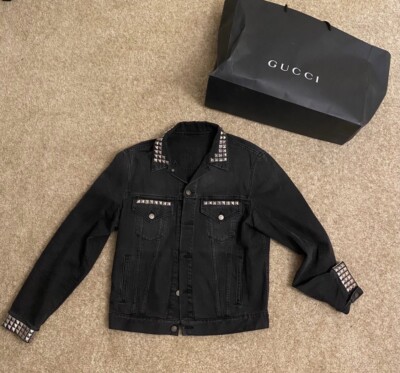 Gucci Blind For Love Studded Black Denim Punk Jacket MGK Style | eBay