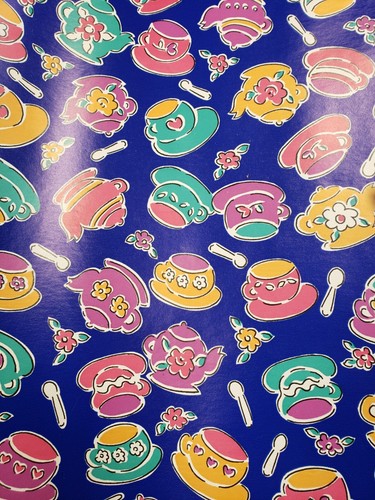 Full ream 18 inch wide Teapots gift wrap 833 feet Minor Ding - Picture 3 of 4