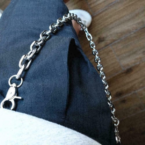 Herren Damen Silber Metall Geldbörse Kette Jeans Biker Rocker klobig X9P1 T Glieder N5Z8 - Bild 5 von 11