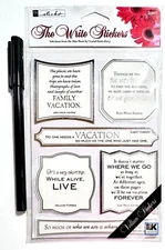 Sticko Vellum Travel Quotes Stickers Scrapbooking Card Making Embellishment
