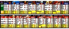 X-Men vs Street Fighter (Marvel) Arcade Moves List/Instruction Sheet Stickers