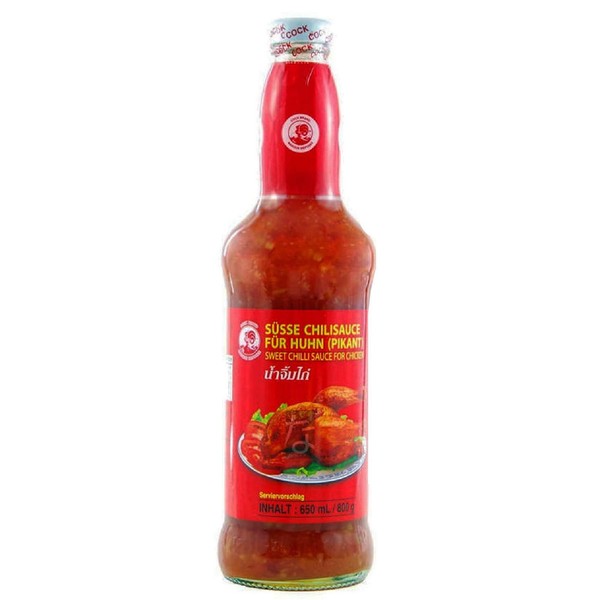 Salsa Sweet Chili Cock Brand Sweet Chili Sauce per Pollo Bottiglia da 650 ml