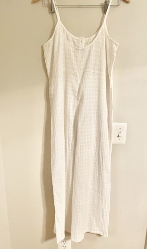 Madewell Women's Textured Cover Up Jumpsuit Lighthouse Size M NE313 MSRP $98.00 - Picture 2 of 11