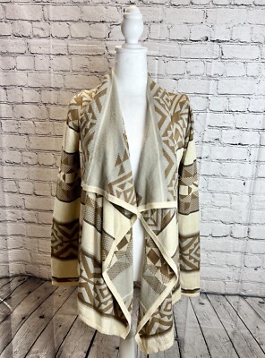 Urban Outfitters Women's Starring at Stars Brown Gray Aztec Cardigan Size Small 