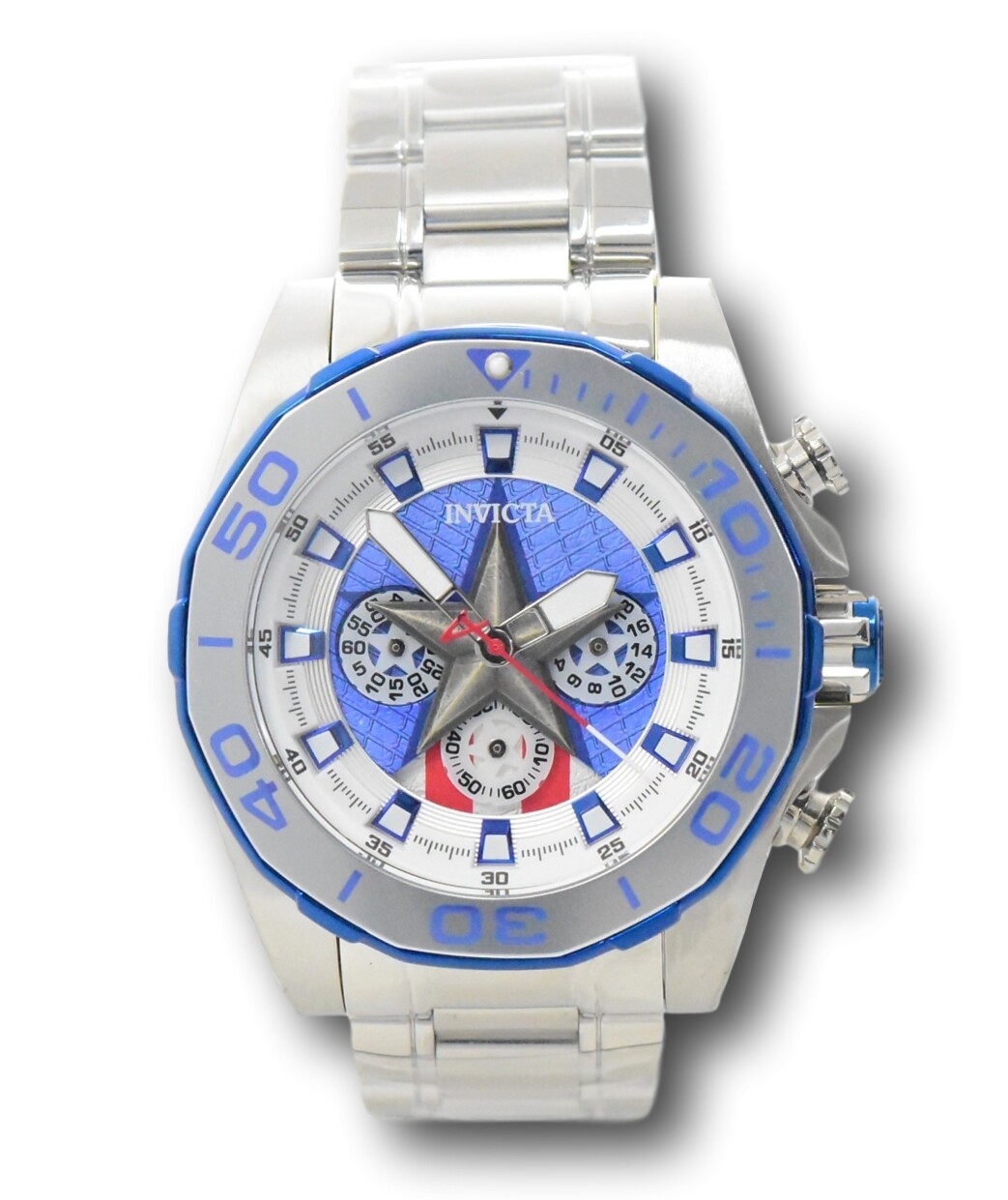 Invicta Marvel Captain America Limited Edition Mens 48mm Chronograph Watch 32917