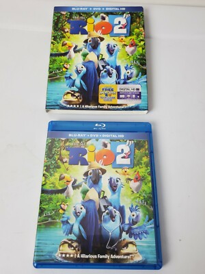 RIO 2 Blu-Ray + DVD (2014) with Slipcover