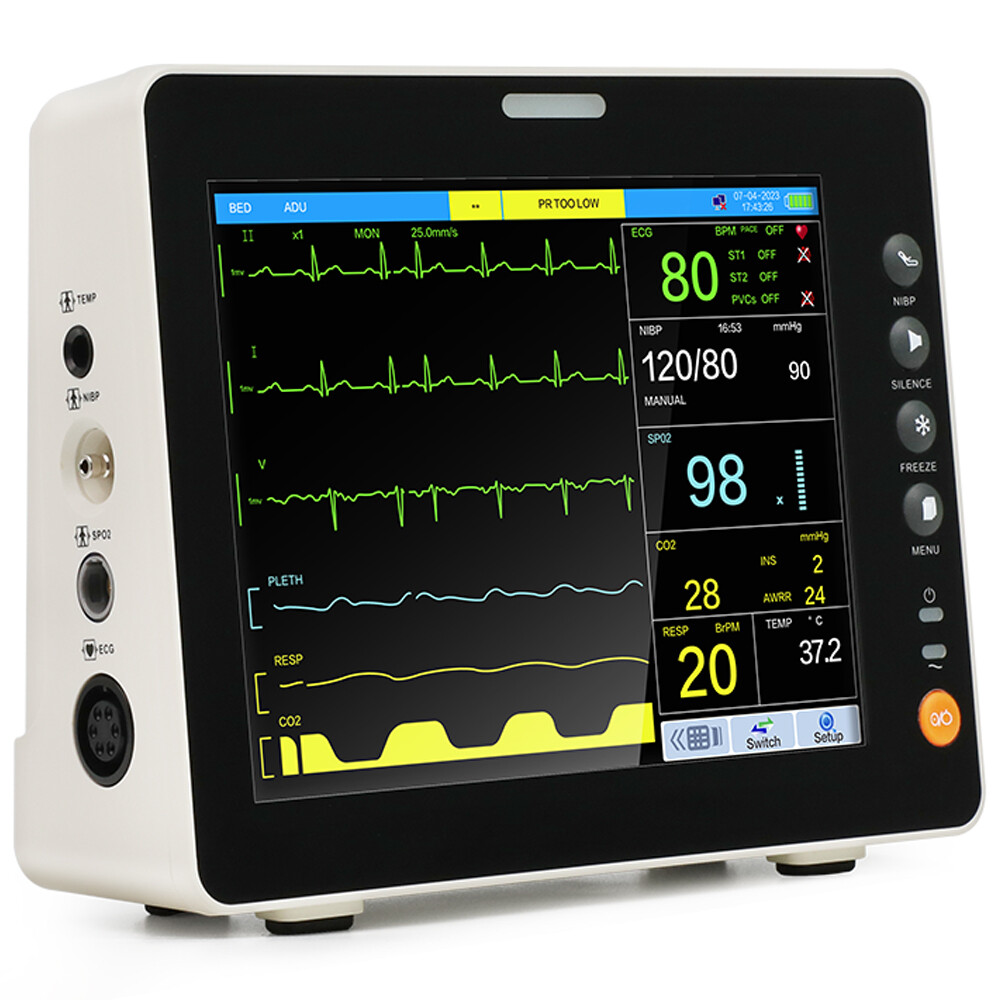 Portable ICU Patient Monitor Vital Signs Monitor 6 Parameters Cardiac Monitor US
