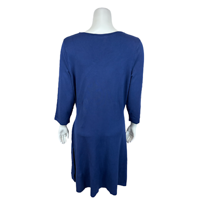 Attitudes by Renee Regular Scoop-neck Flounce Sweater Dress Navy Blue Large Size | eBay Attitudes by Renee Regular Scoop-neck Flounce Sweater Dress Navy Blue Large Size | eBay