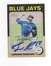 Signed JORDAN ROMANO Toronto Blue Jays 2024 Topps Heritage Card #392 w/COA