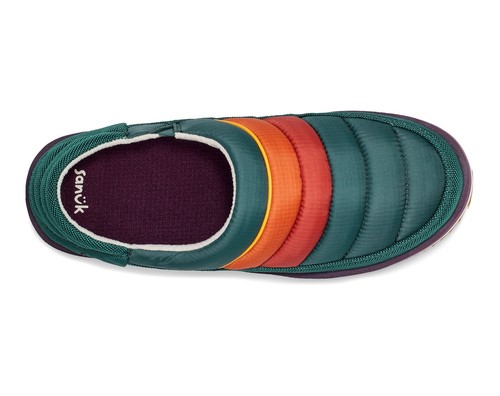 SANUK Size 6 Wmn 5 Men Puffy Chiller Low Sl Retro Design Slip On Shoes Green#318 - Picture 9 of 9