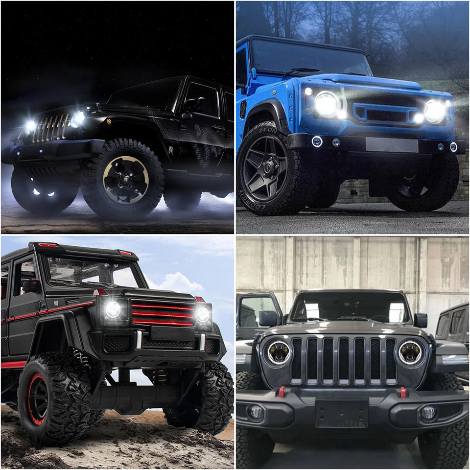 Faro LED haz alto/bajo para motocicleta Dyna Sportster XL1200 XL883 5,75" 5 3/4 Foto 3 de 4