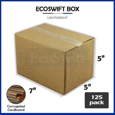 125 7x5x5 EcoSwift Cardboard Packing Moving Shipping Boxes Corrugated Box Carton