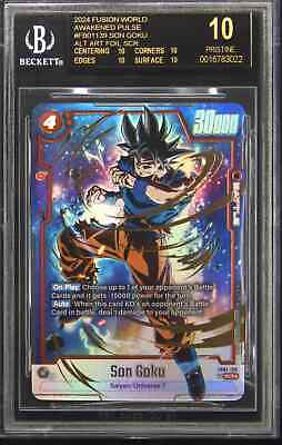 BGS 10 BLACK LABEL Son Goku Alternate Art FB01-139 Secret BGS 10 BLACK LABEL Son Goku Alternate Art FB01-139 Secret